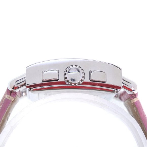 COACH 0253 Chronograph Watches Silver/pink Stainless Steel/leather Quartz - Picture 5 of 6